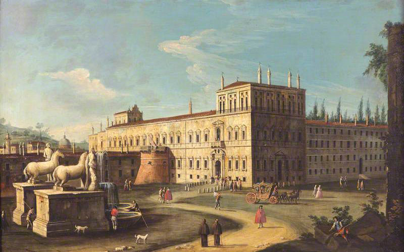 Canaletto,Monte Cavallo et Palais du Quirinale (1730-1768, date indéterminée)